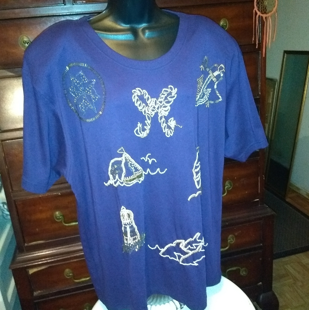 Victoria Woman Dark Blue Top 2X